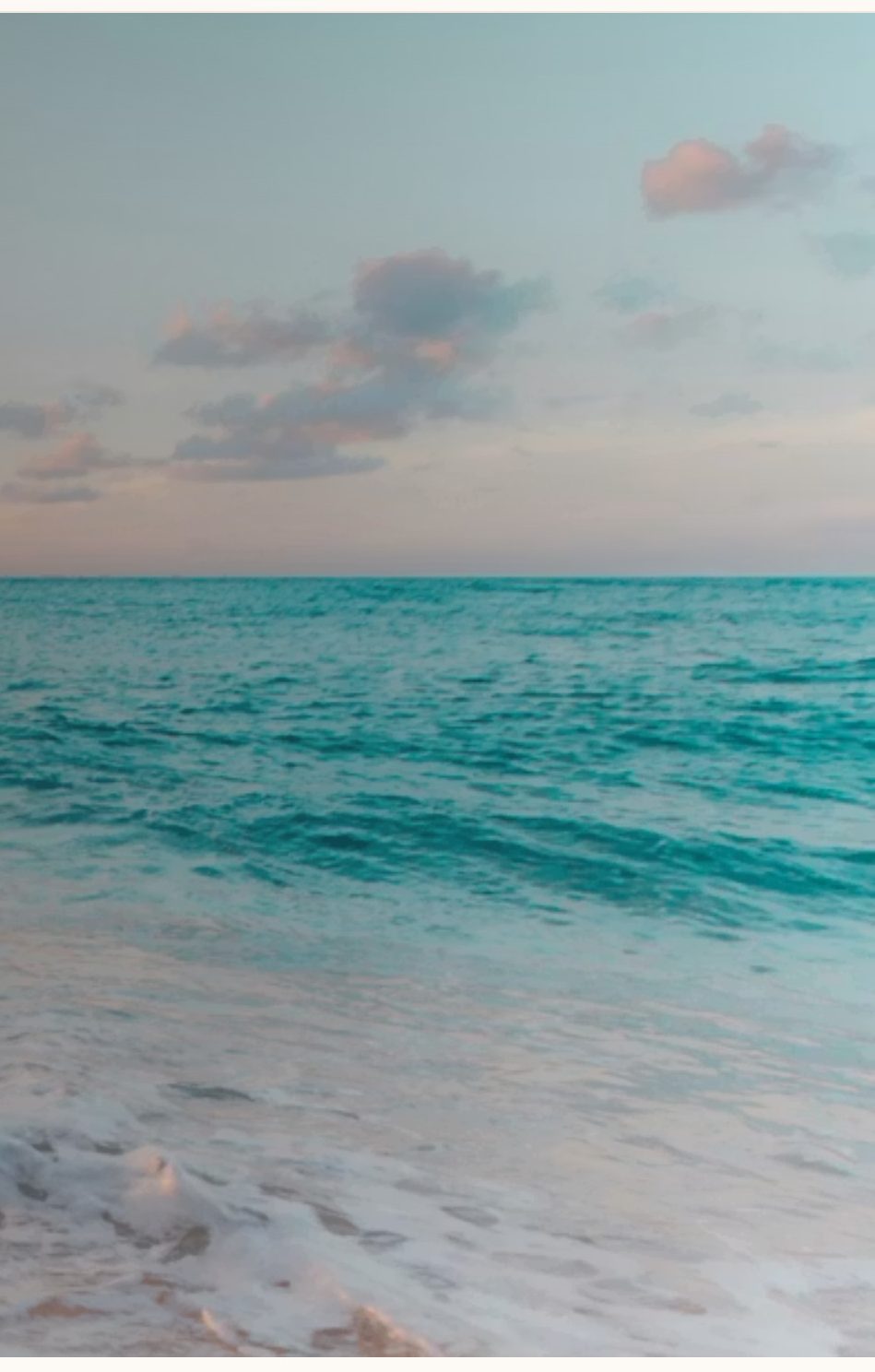 Mediterranean sea and sky glowing at sunset